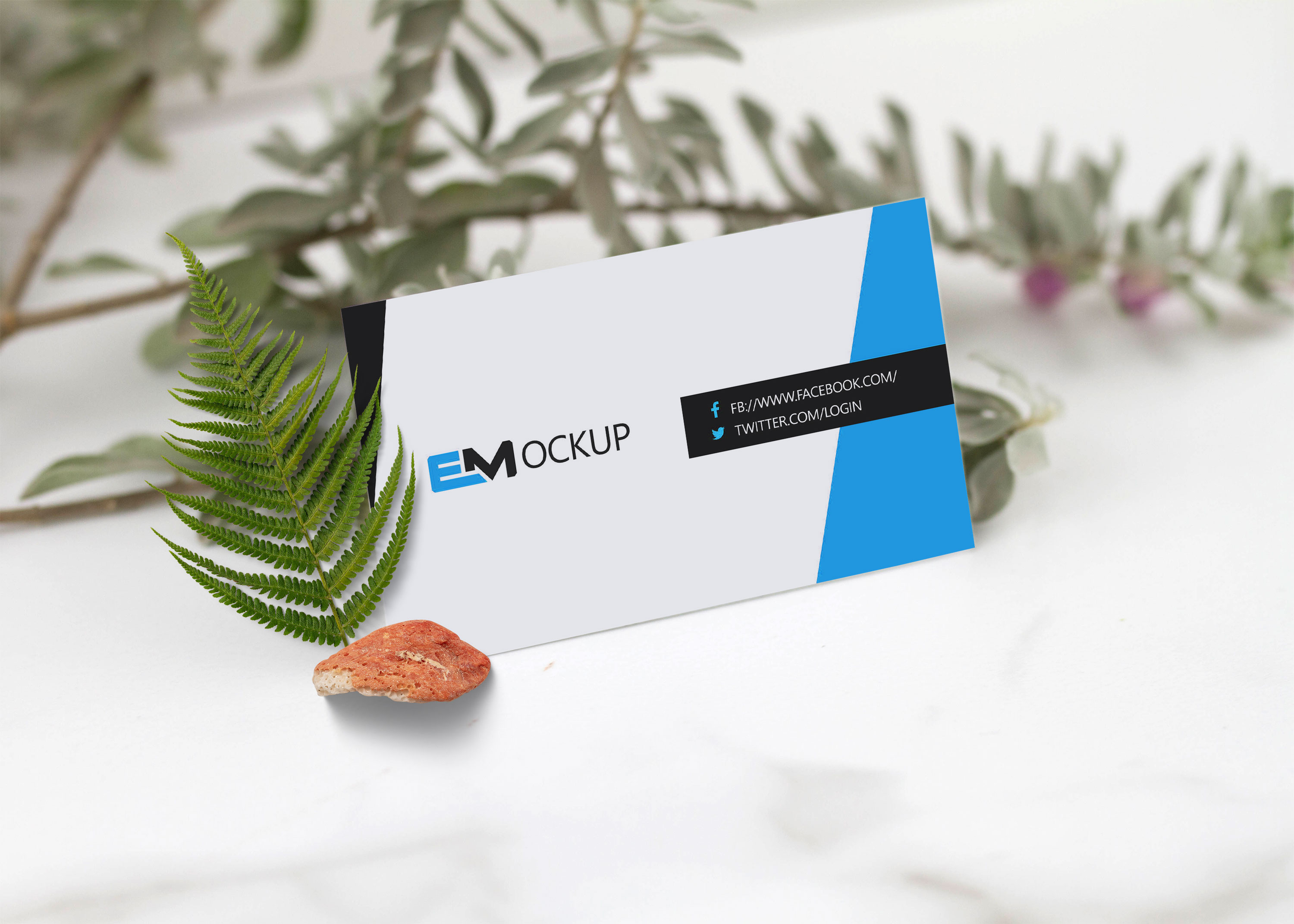 Latest Green Business Card Mock Up PSD Mockup Free Mockup