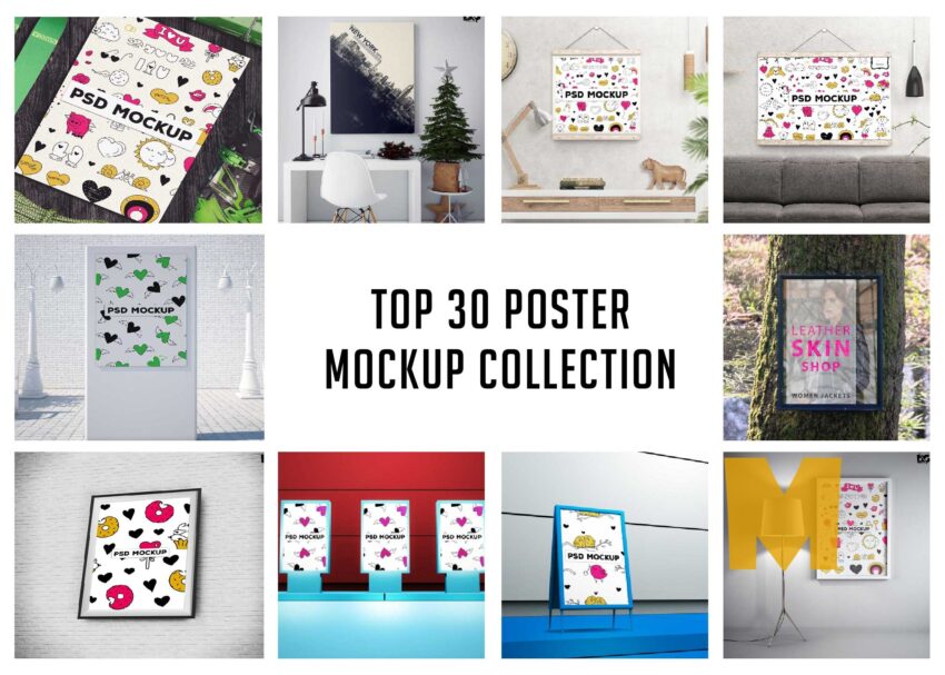 Top 30 Poster Mockup Collection