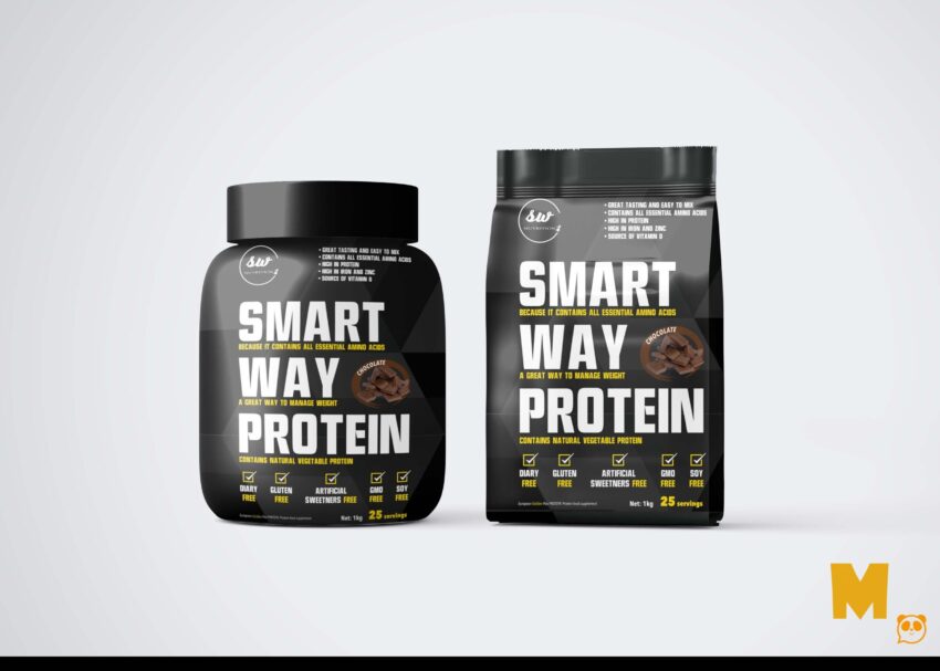 supplement Smart Protein Packaging Mockup