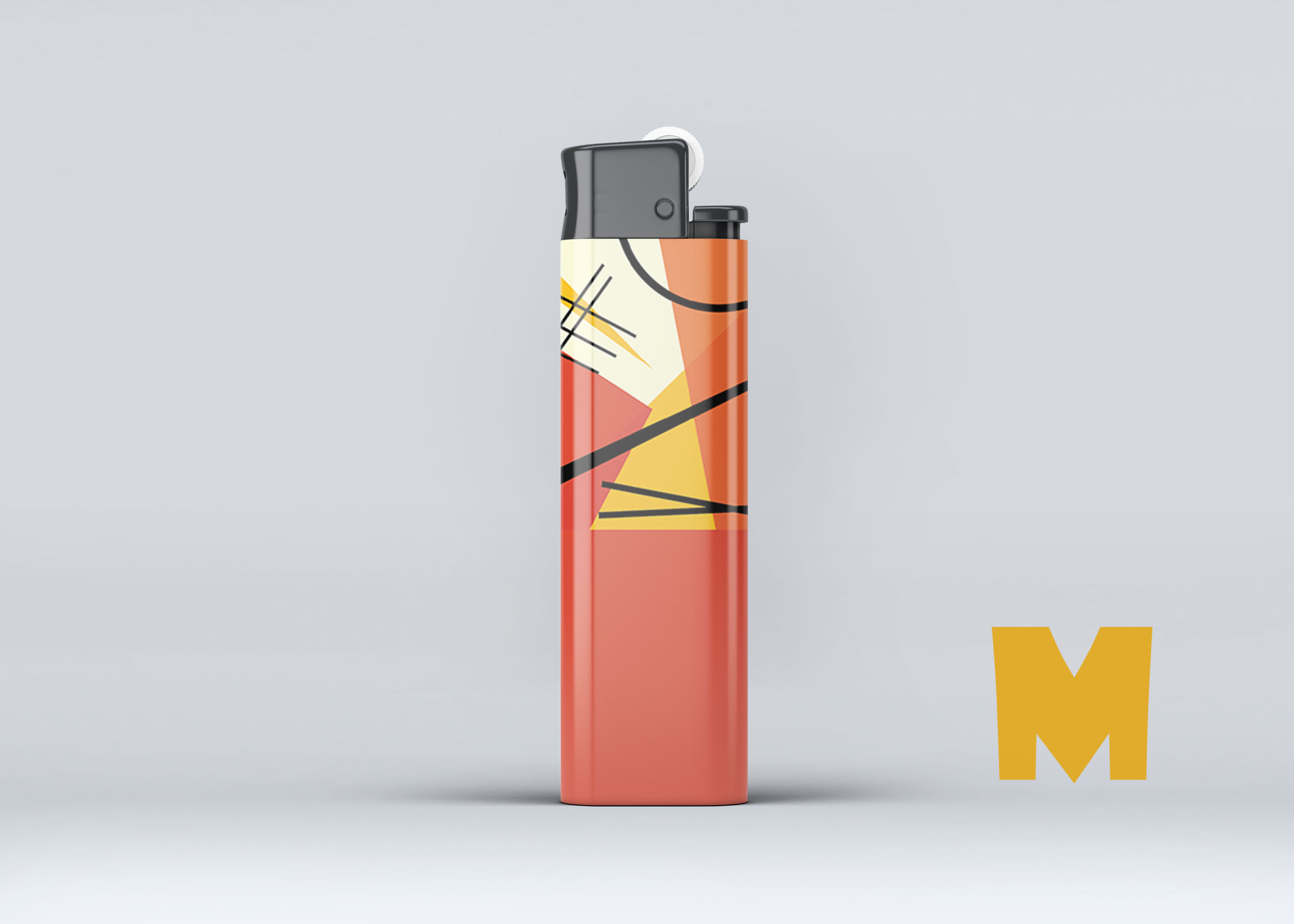 Custom Lighter Design Presentation Mockup