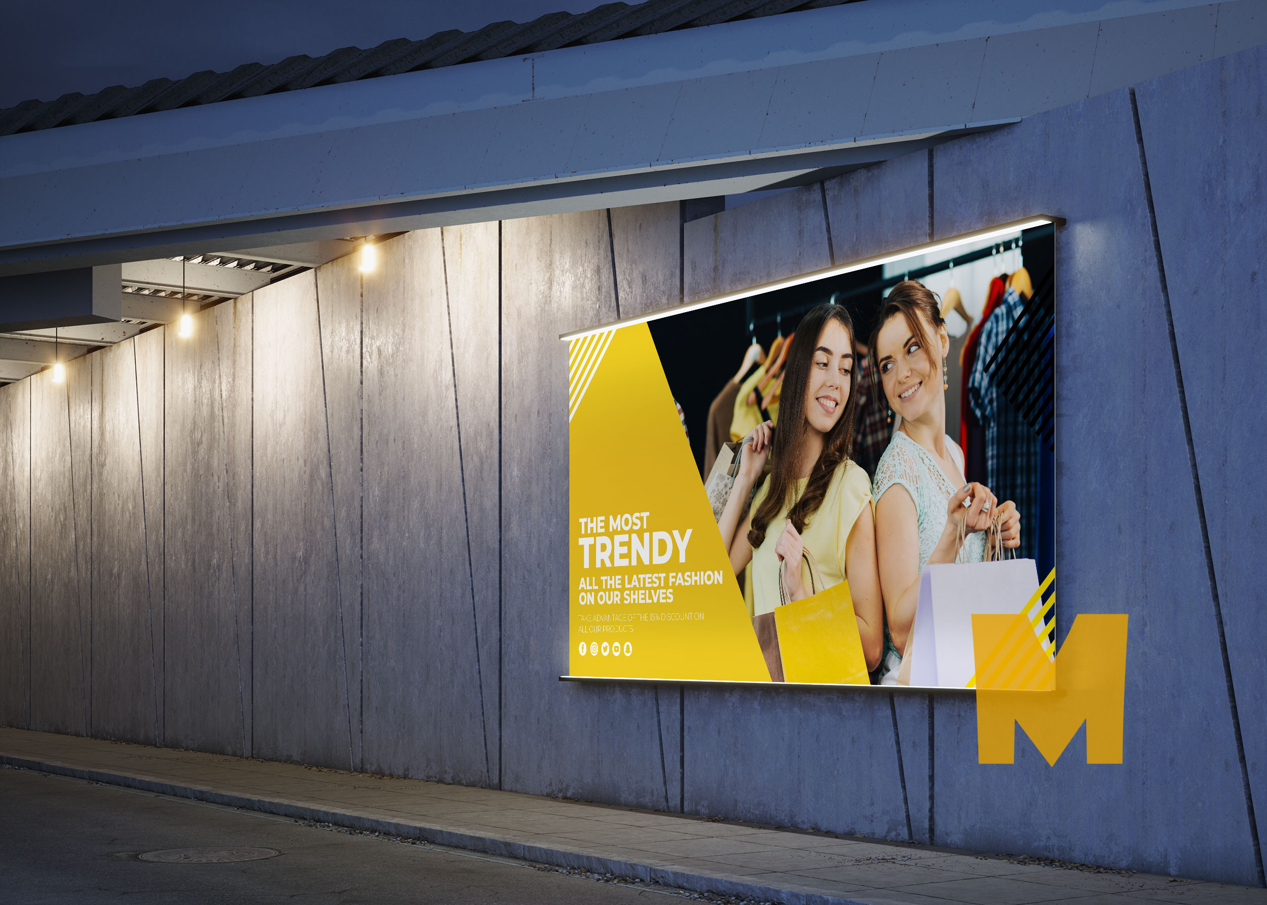 Free Metro Station Banner Mockup PSD Mockup Free Mockup