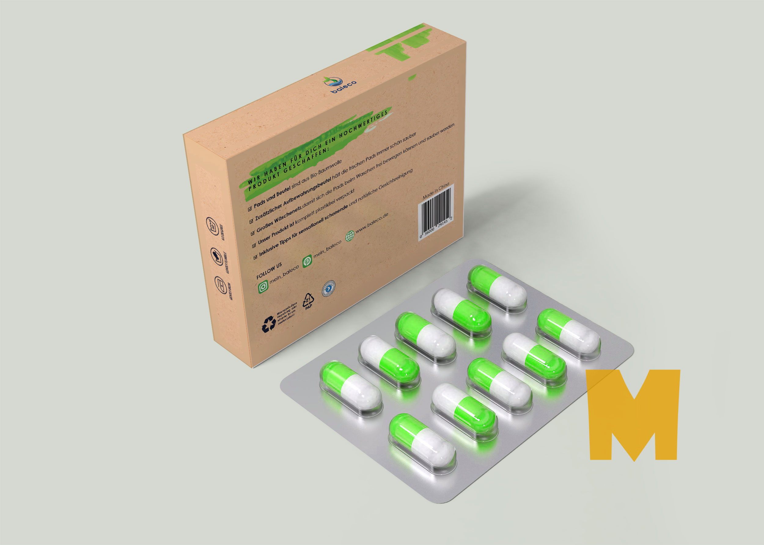 Medicine Box Packaging Mockup