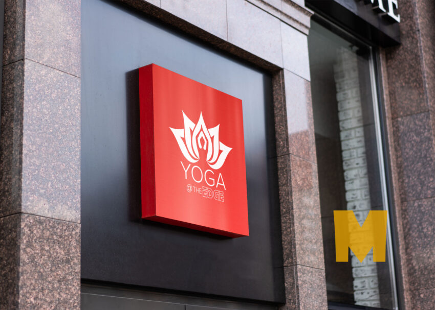 Yoga Class Outdoor Logo Mockup