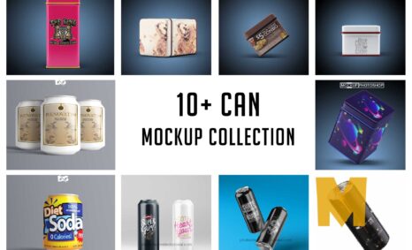 Latest 10 Can Mockups PSD