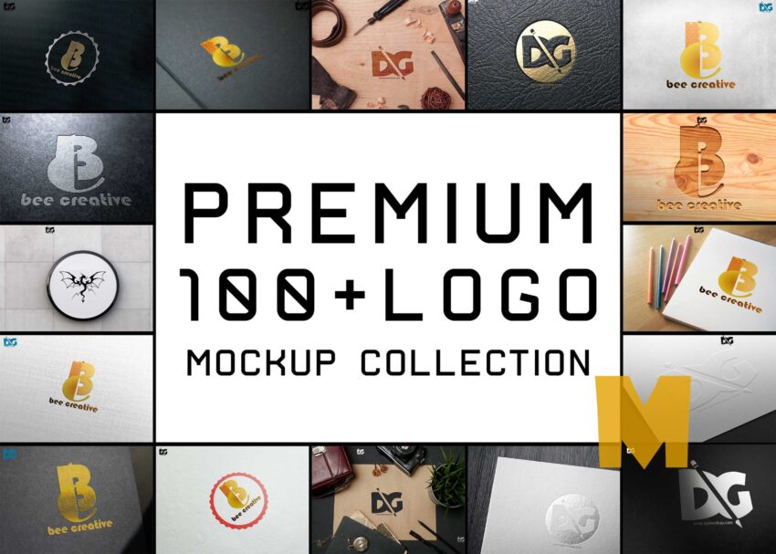 100+ Free Psd Premium Logo Mockup Collection 2018