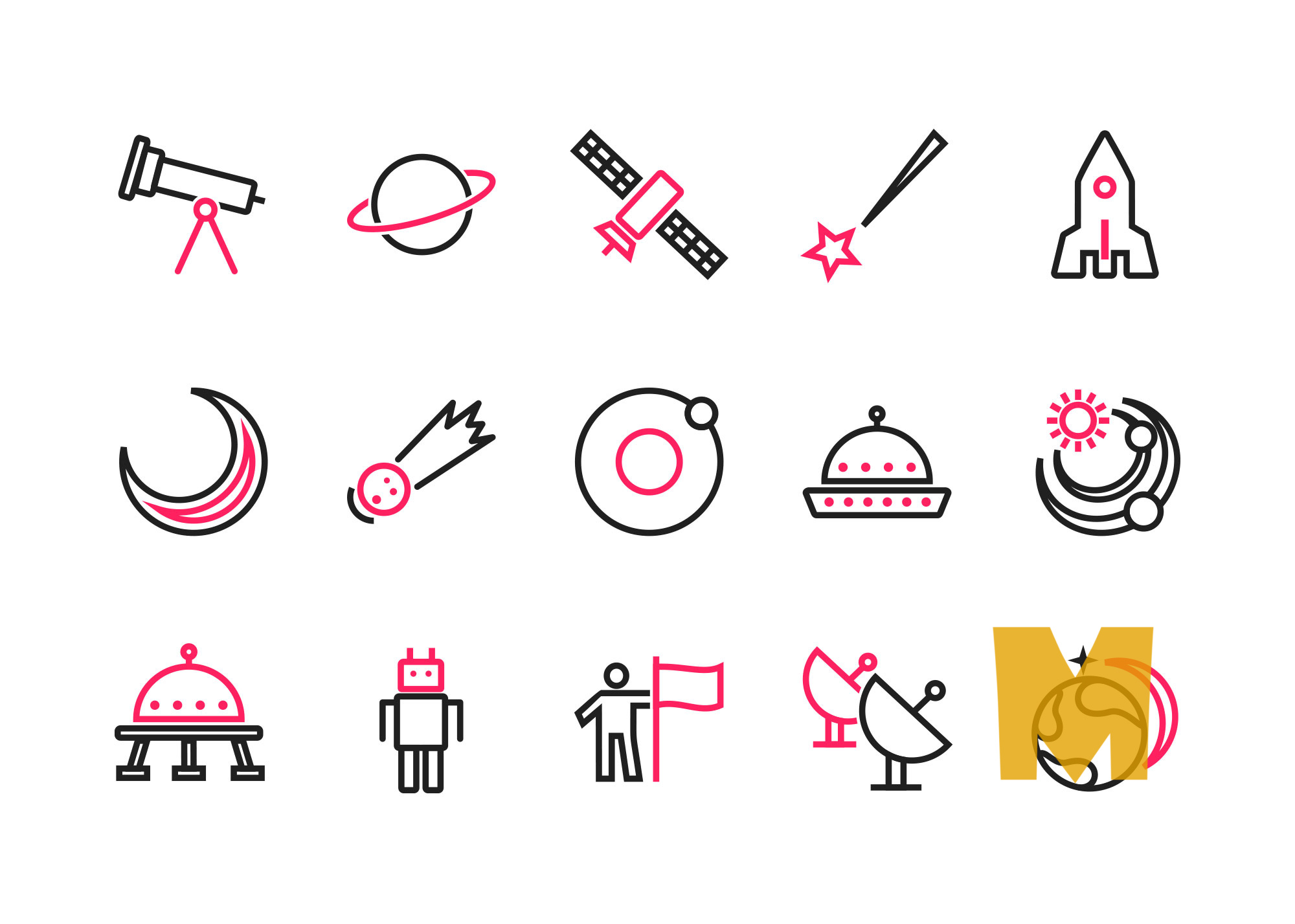 Free Moon Phases Icon Set