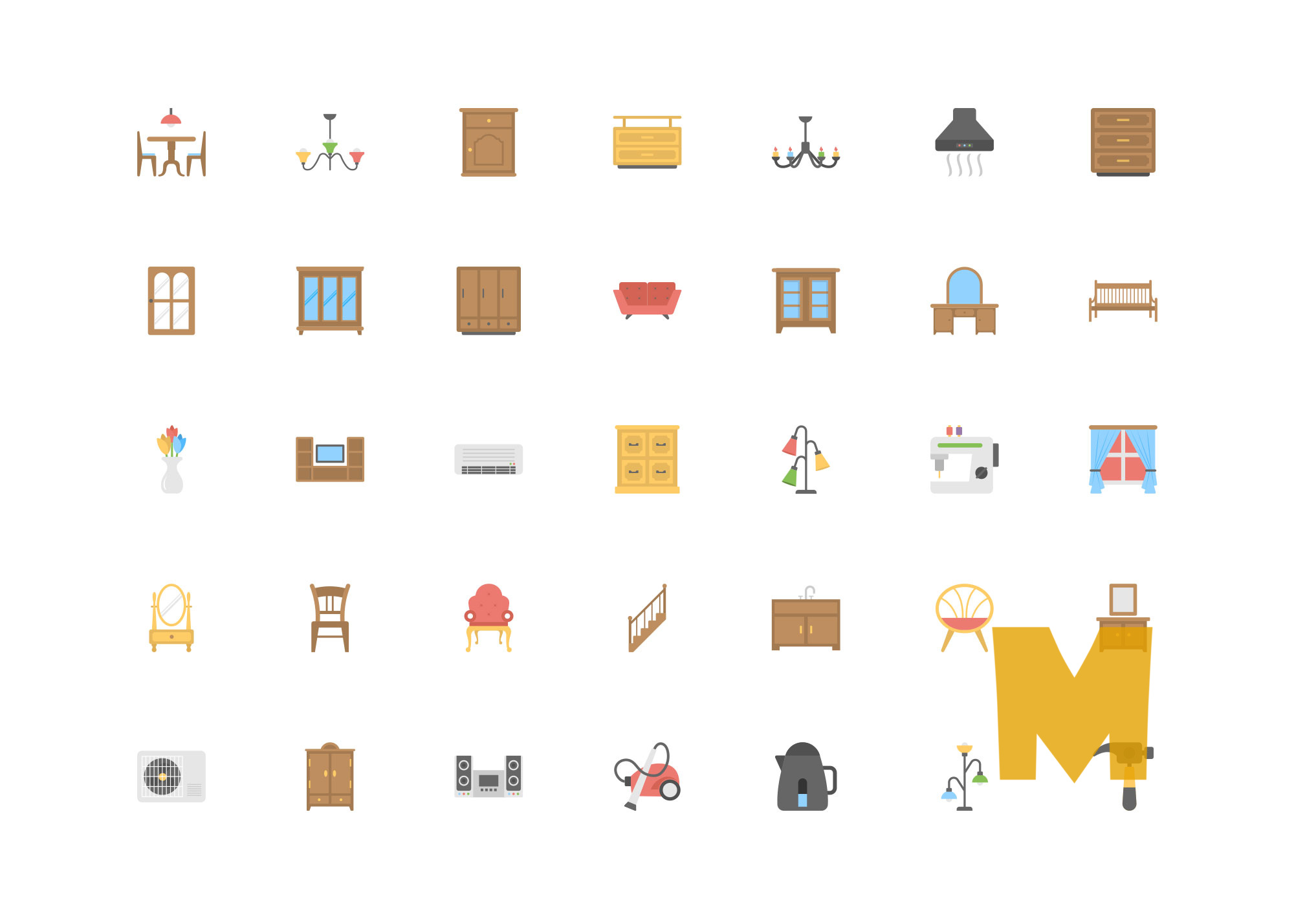 Object Furniture Icon Set