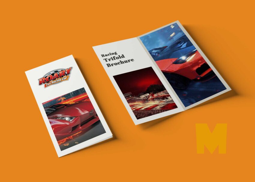 Car Bi-Fold Brochure Mockup