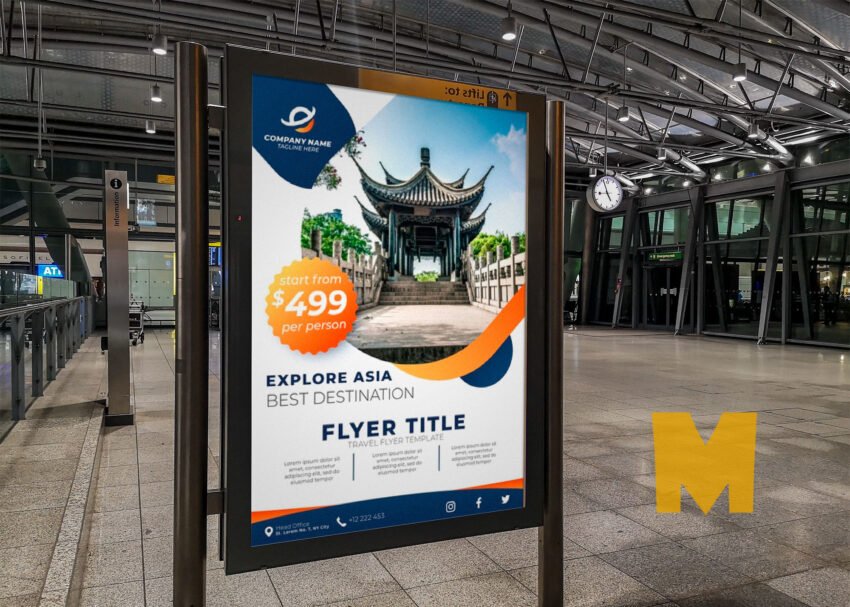 Metro Station Poster Mockup Download Metro Station Poster Screen Mockup