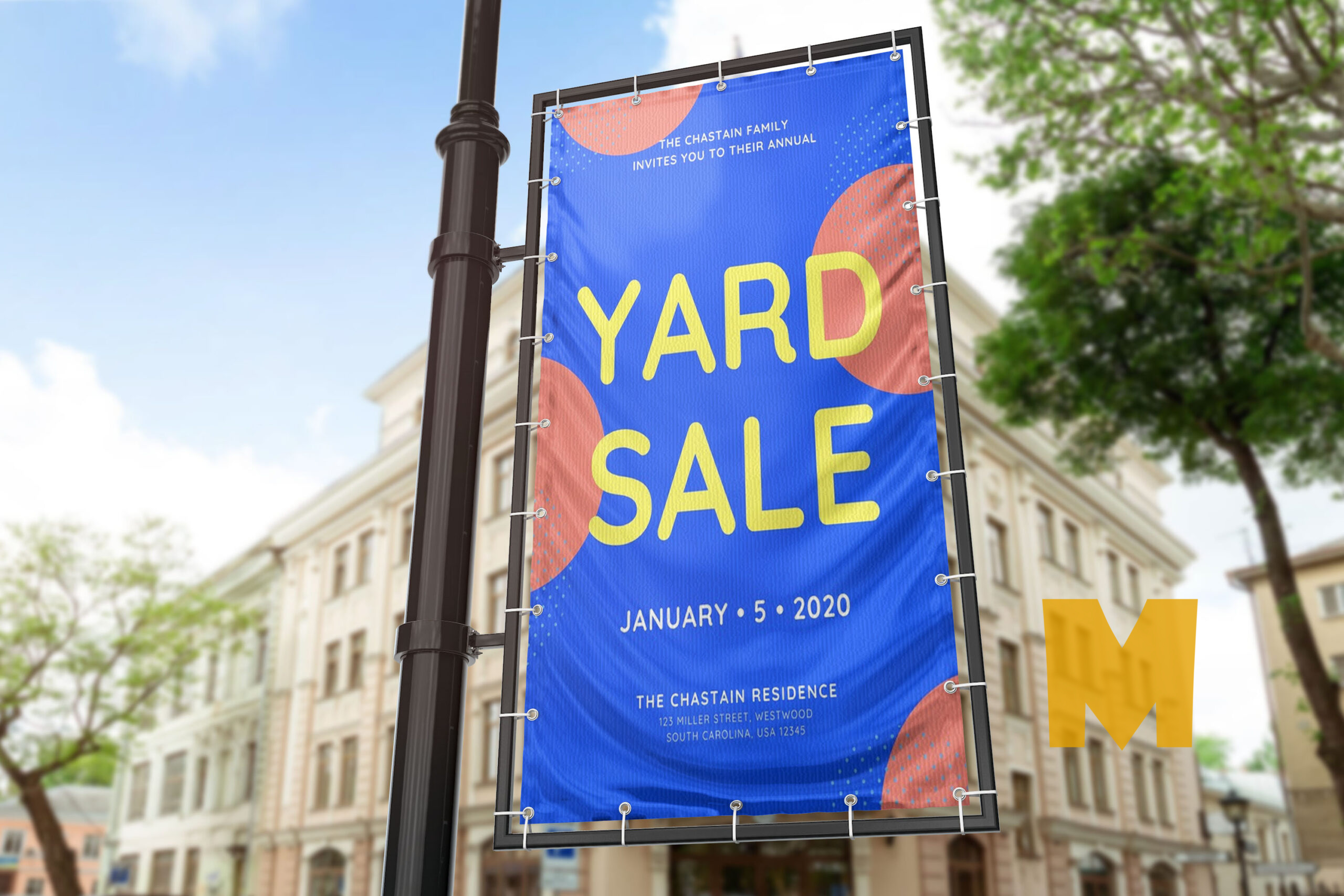 Free Sale Poster Mockup