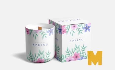 Modern Candle Packaging Mockup