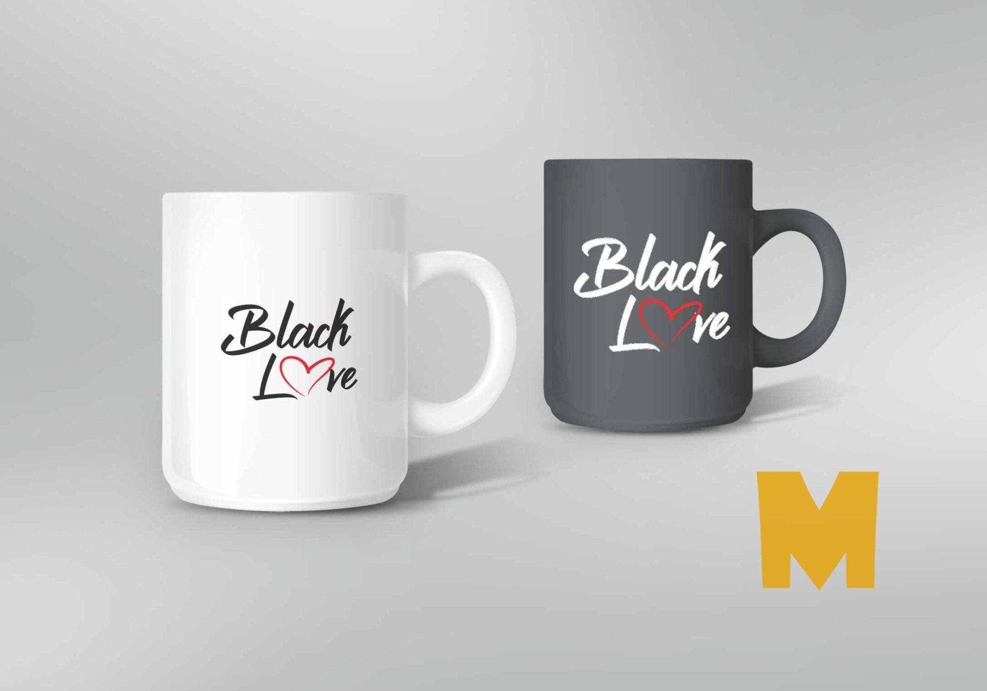 Black Mug Mockup