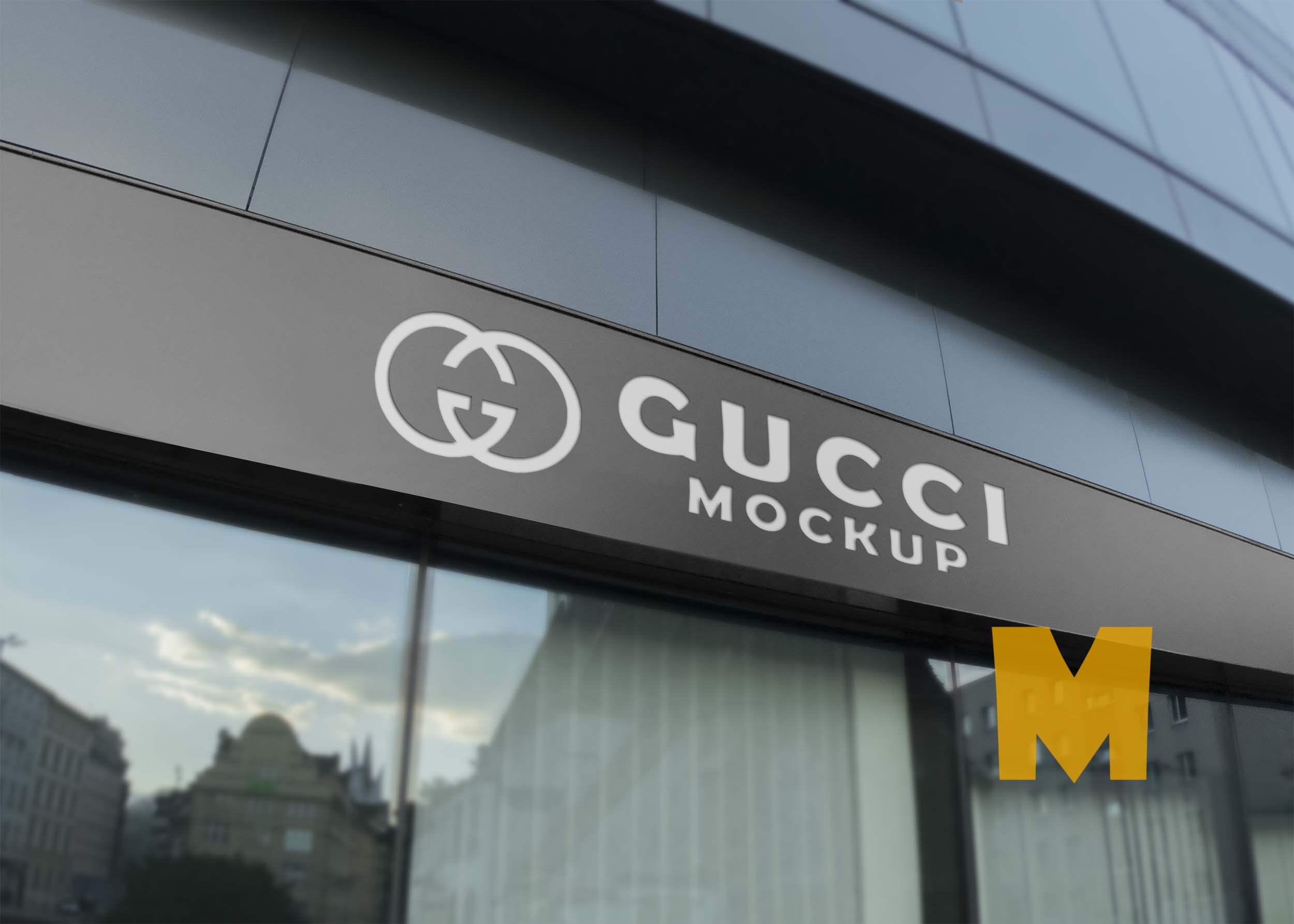Gucci Store Logo Mockup