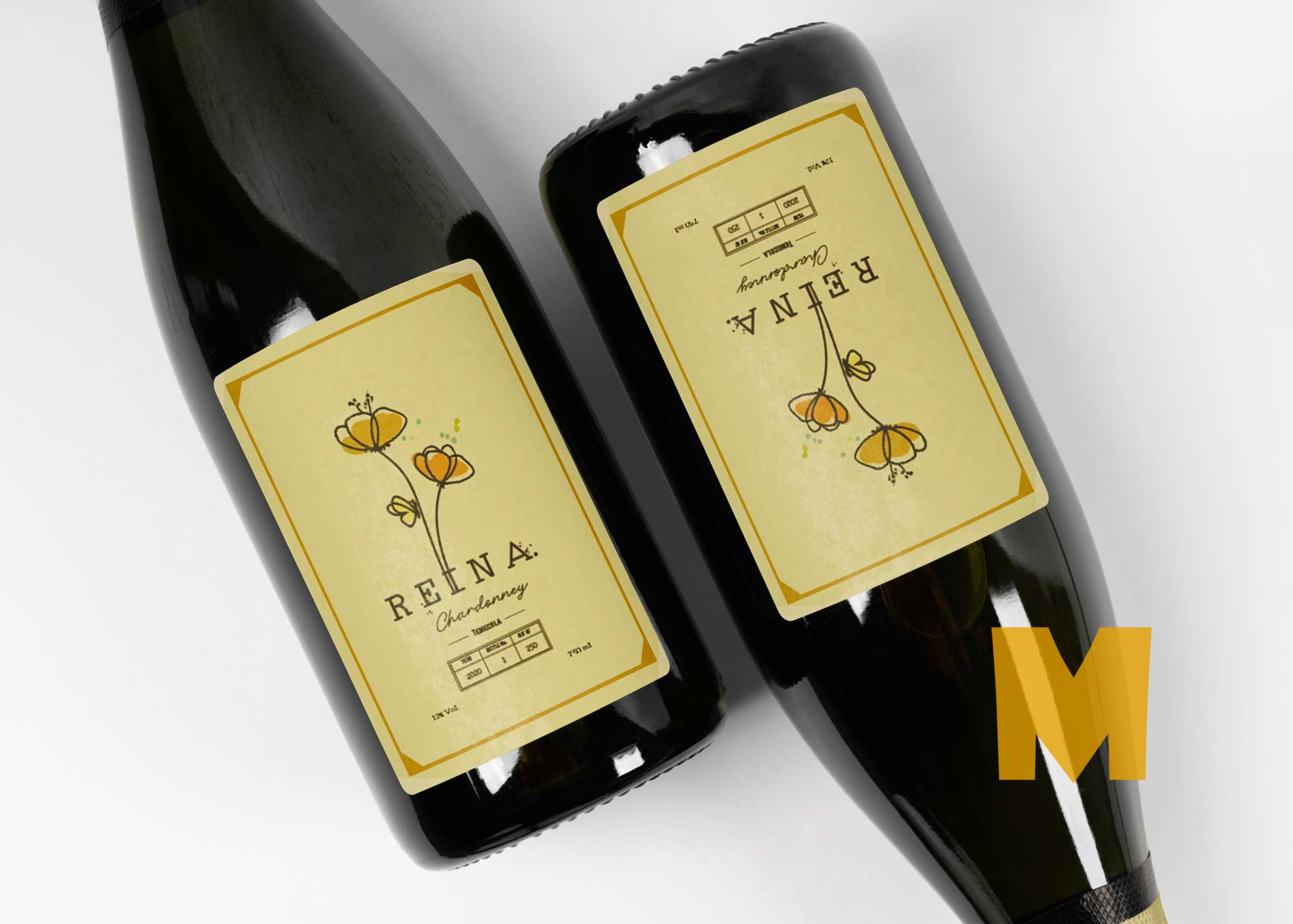 Download Free Wine Bottle Label Mockup Psd Mockup Free Mockup