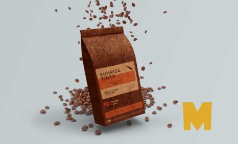 Free Coffee Beans Pouch Mockup