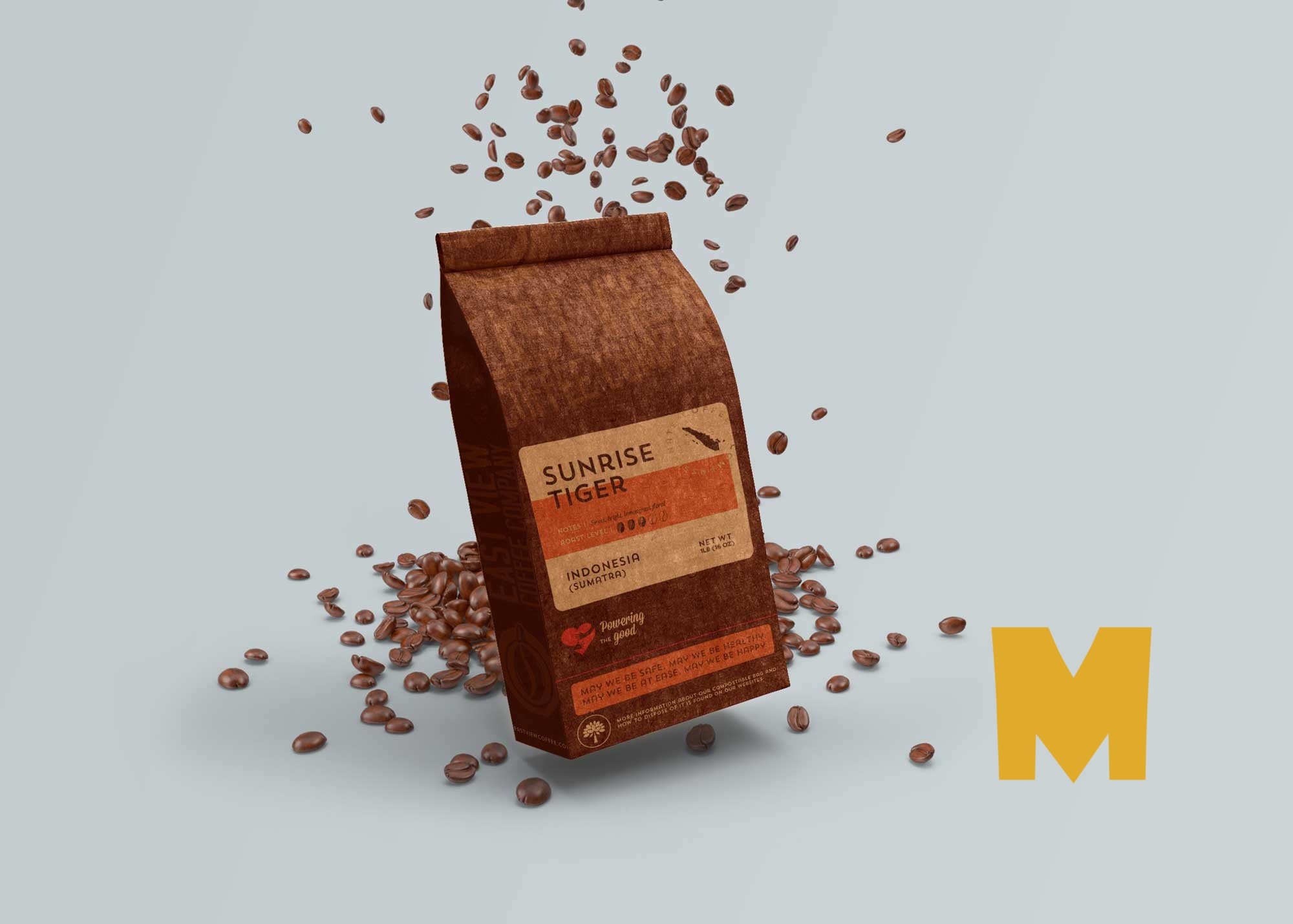 Free Coffee Beans Pouch Mockup