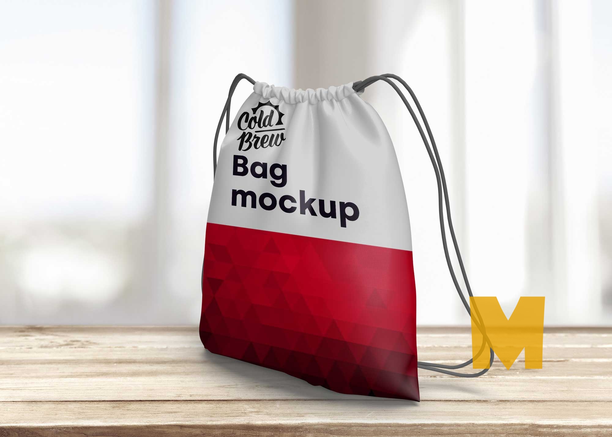 Free Drawstring Institute Bag Mock-Up
