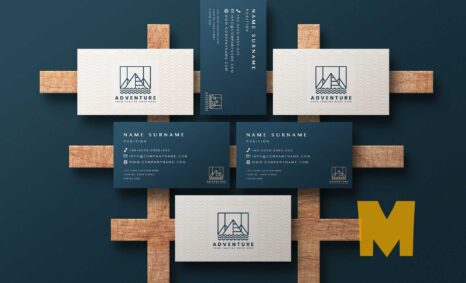 Free Square Business Card Mockups