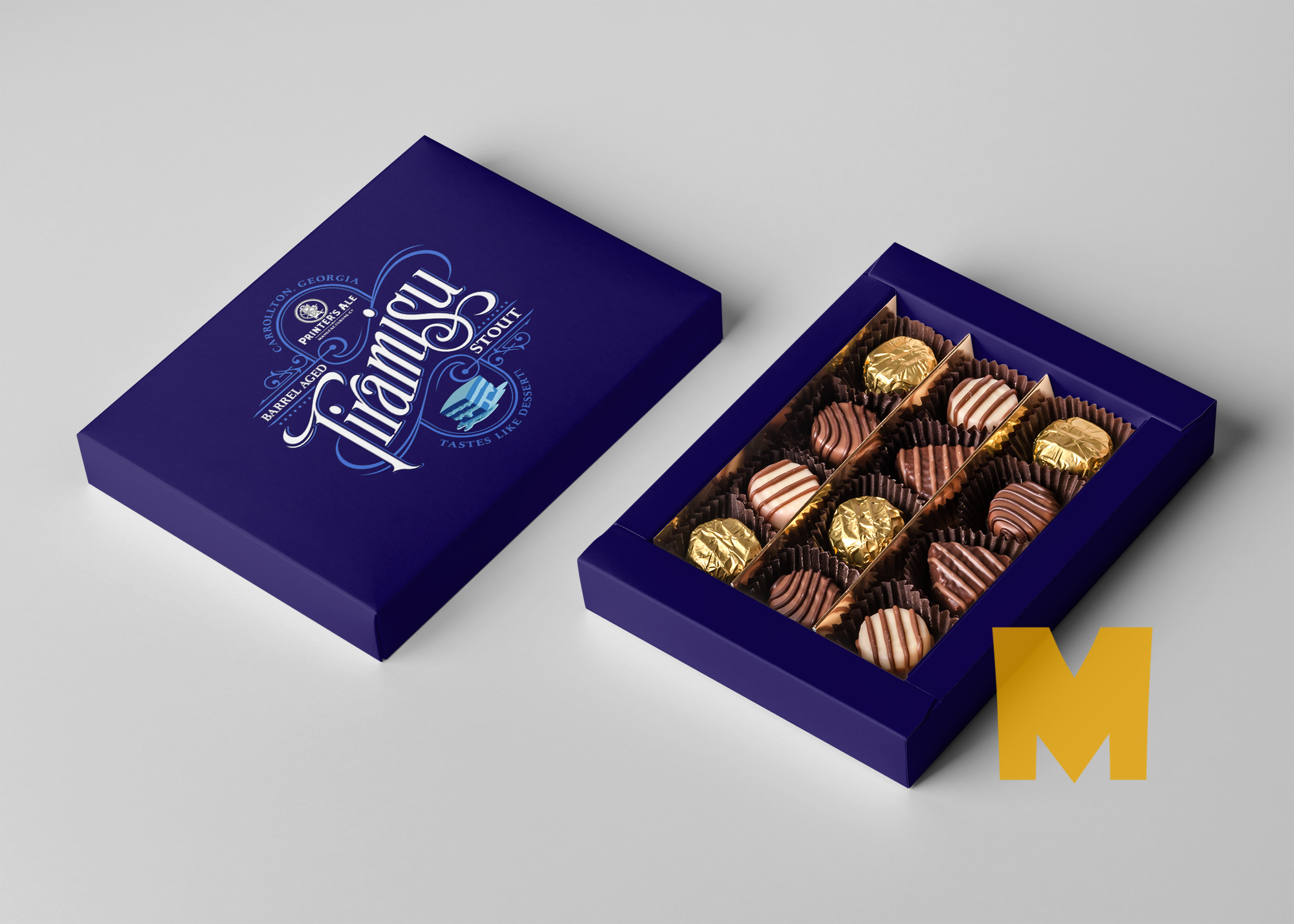Free Sweet Chocolate Box Mockup