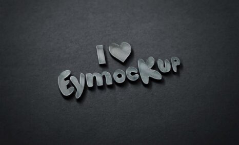 Black 3D Logo Mockup