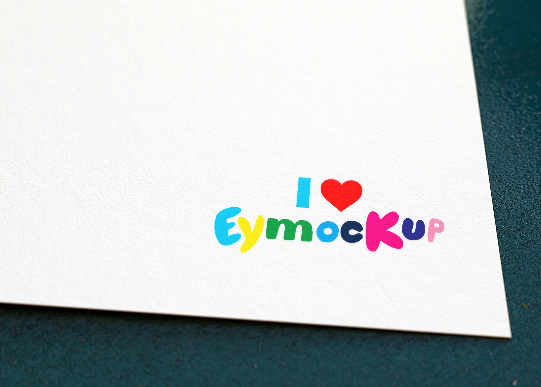 Color Paper Logo Mockup