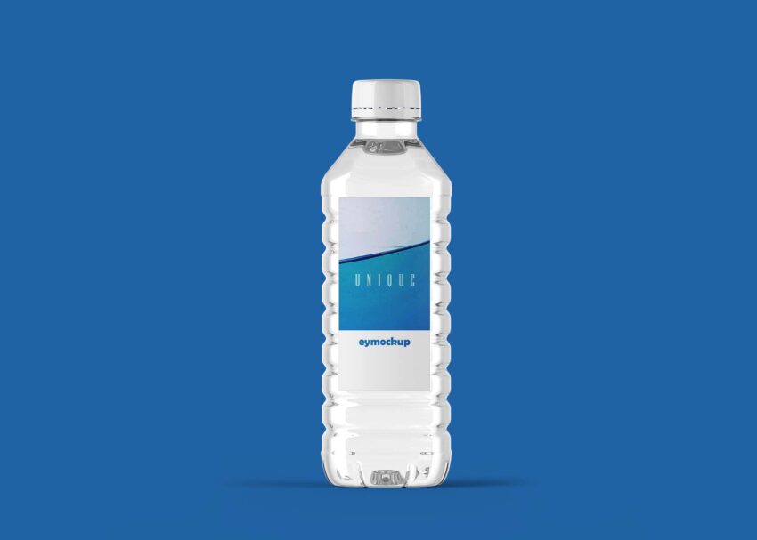 Free Download Water Bottle Plastic PSD Mockup