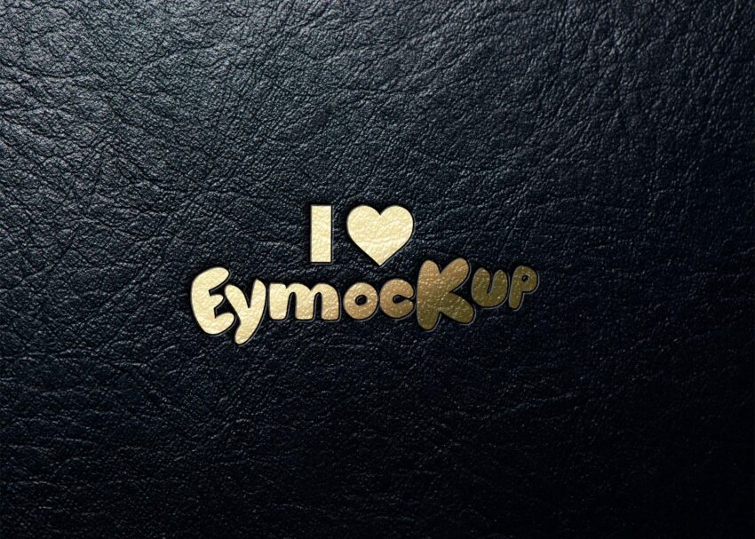 Free Leather Effect Logo Mockup Free Leather Effect Logo Mockup