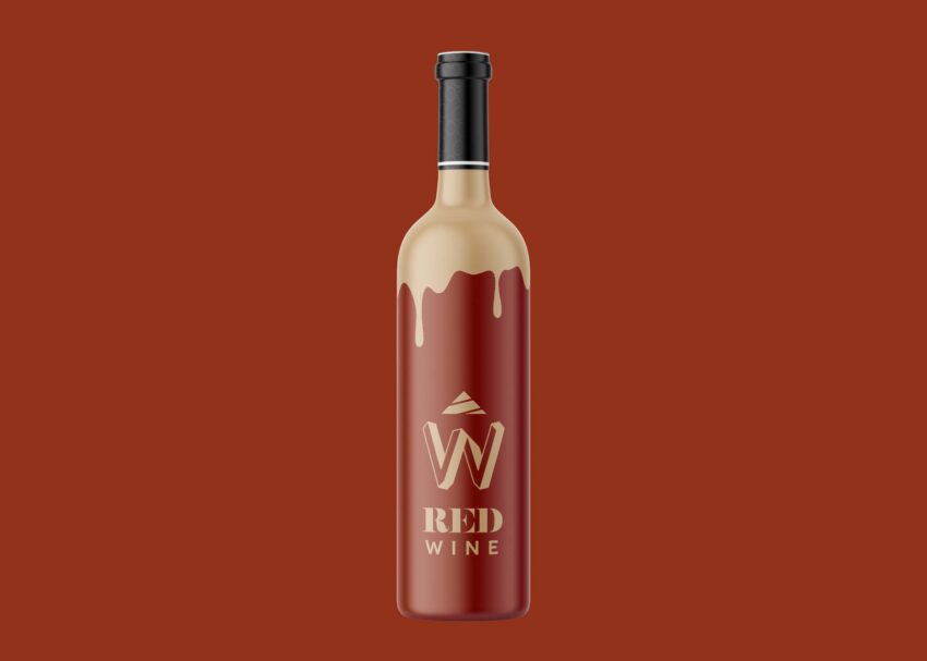 Stylish Red Wine Bottle Mockup Free New Red Wine Bottle Label Mockup