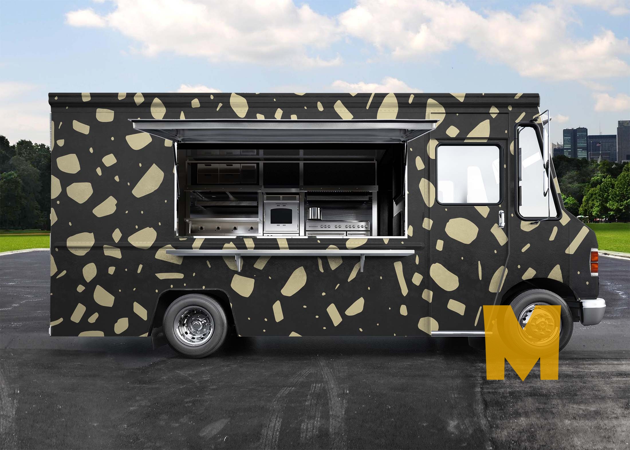 PSD Burger Food Truck Design Mockup