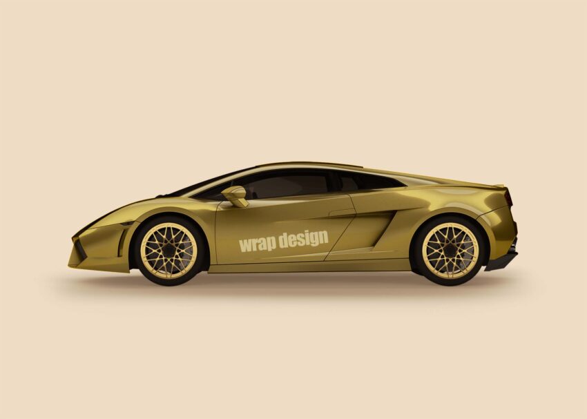 Lamborgini Car Wrap Mockup Free lamborgini Wrap Design Mockup