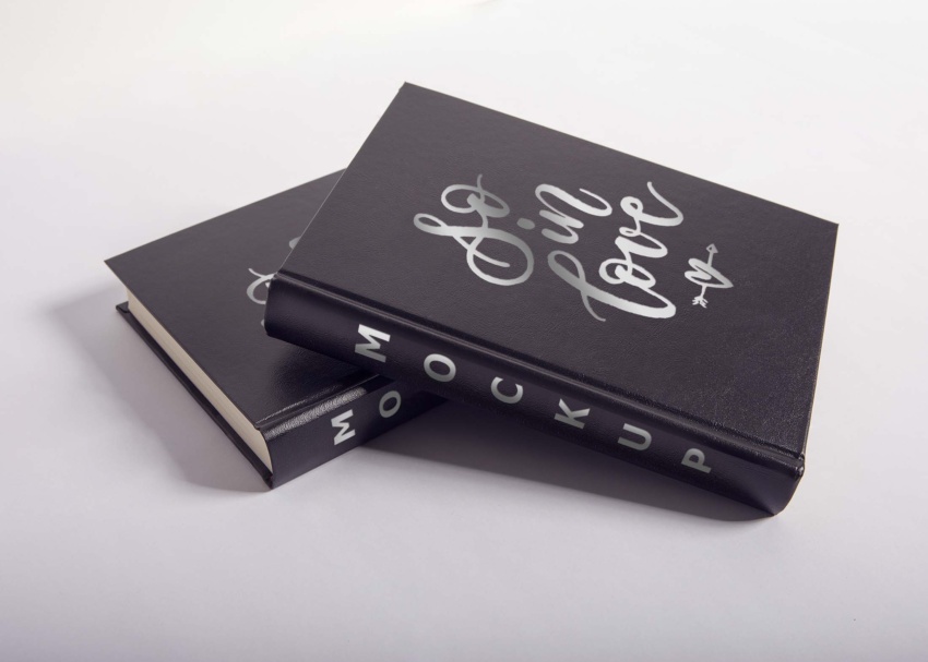 Hard Leather Book Cover Mockup