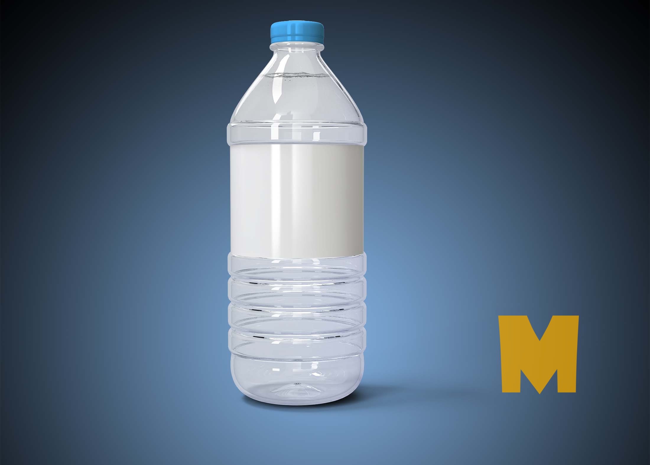 Free Download Water Bottle Mockup