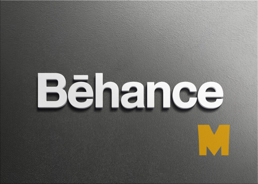 Behance 3D Logo Mockup