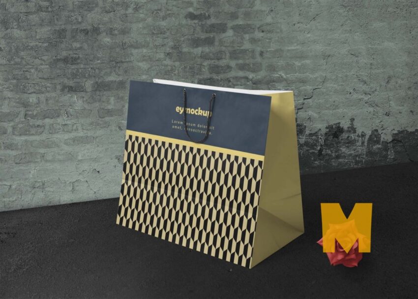 Large Paper Bag Mockup Free Large Paper Bag Mockup