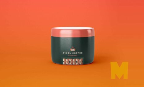 Free Cosmetic Jar Mockup ( PSD )