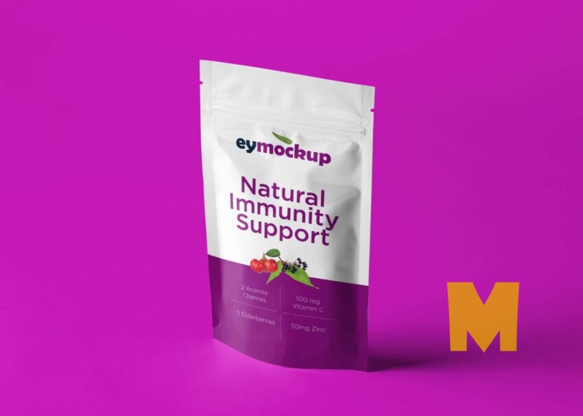 Free Standing Pouch Packaging Mockup