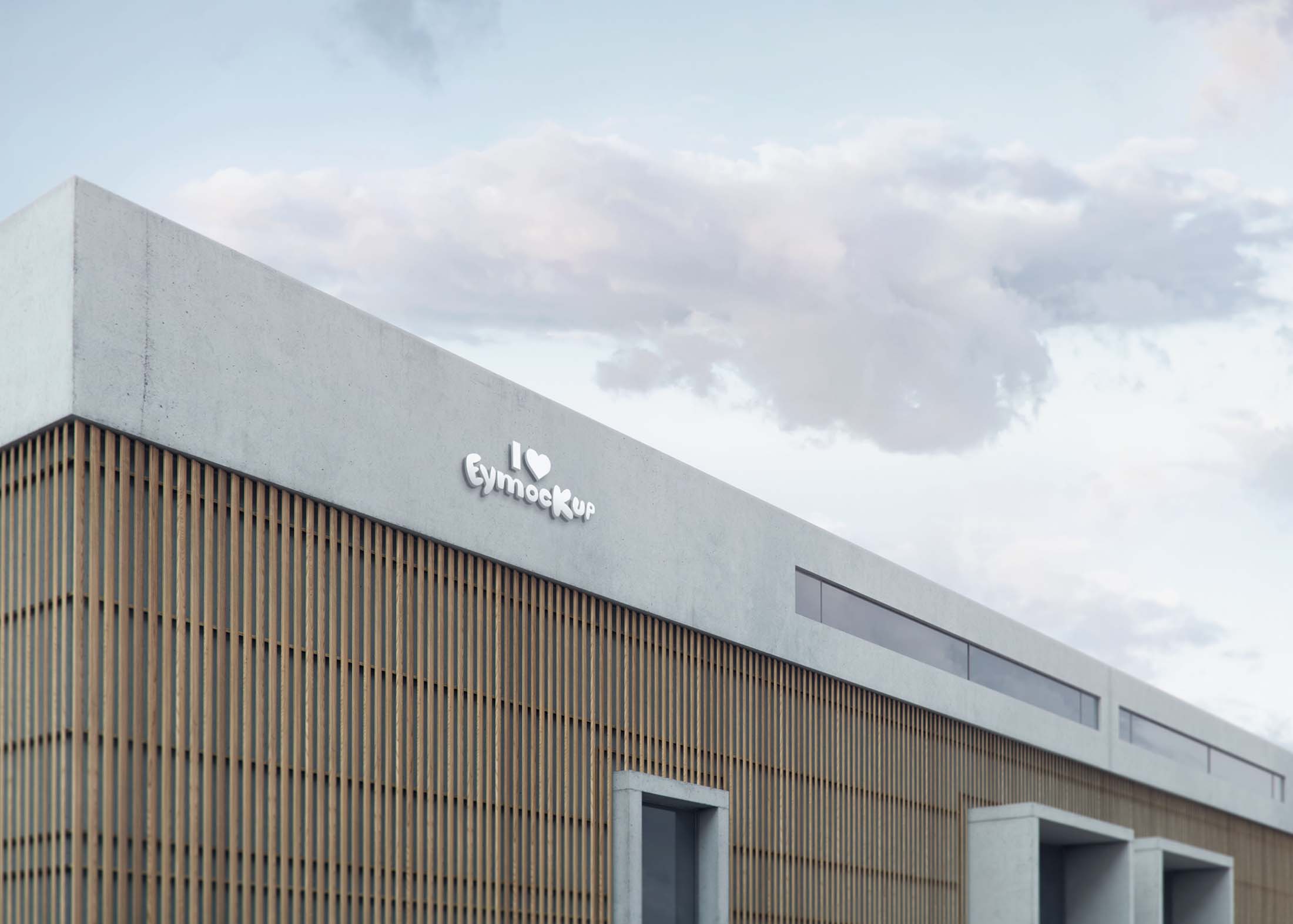 Free Corporate Building Logo Mockup