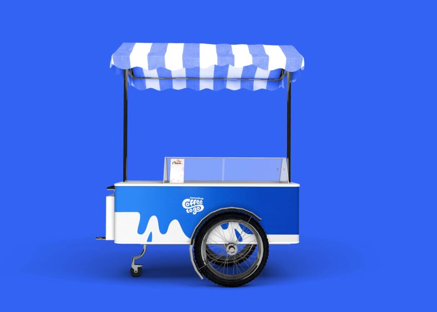 Free Milky Tricycle Mockup Free Ice Cream Tricycle Mockup 2