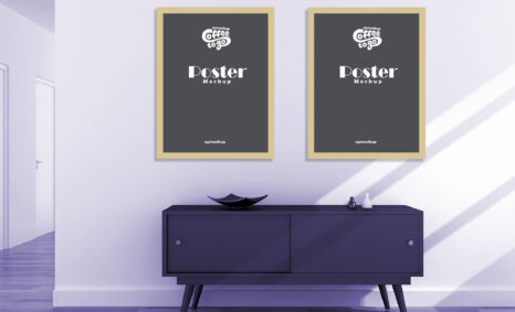 Free Office Waiting Room Poster Mockup 2