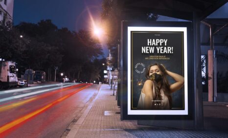 Free Outdoor Poster Signage Mockup 2