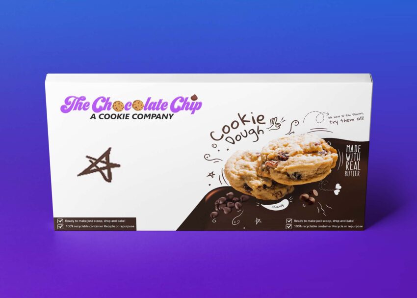 Free Rectangular Cookie Box Mockup