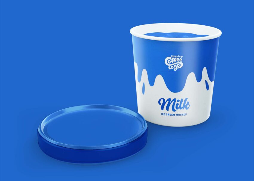 Free Simple Ice Cream Cup Mockup 2