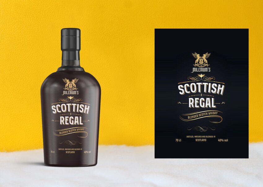 Free Small Rum Bottle Mockup