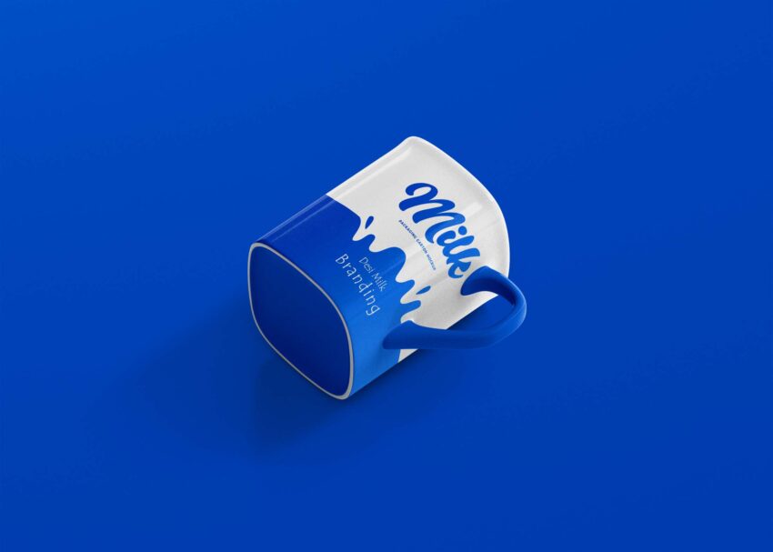 Free Square Coffee Mug Mockup 2