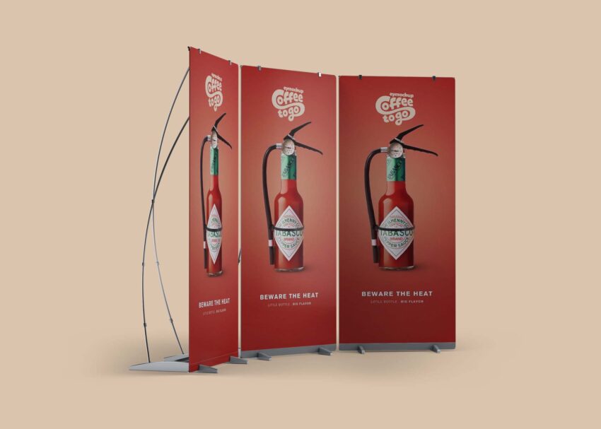 Free Stand Roll up Banner Mockup 2