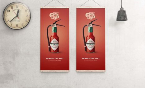 Free Wall Roll up Banner Mockup 2