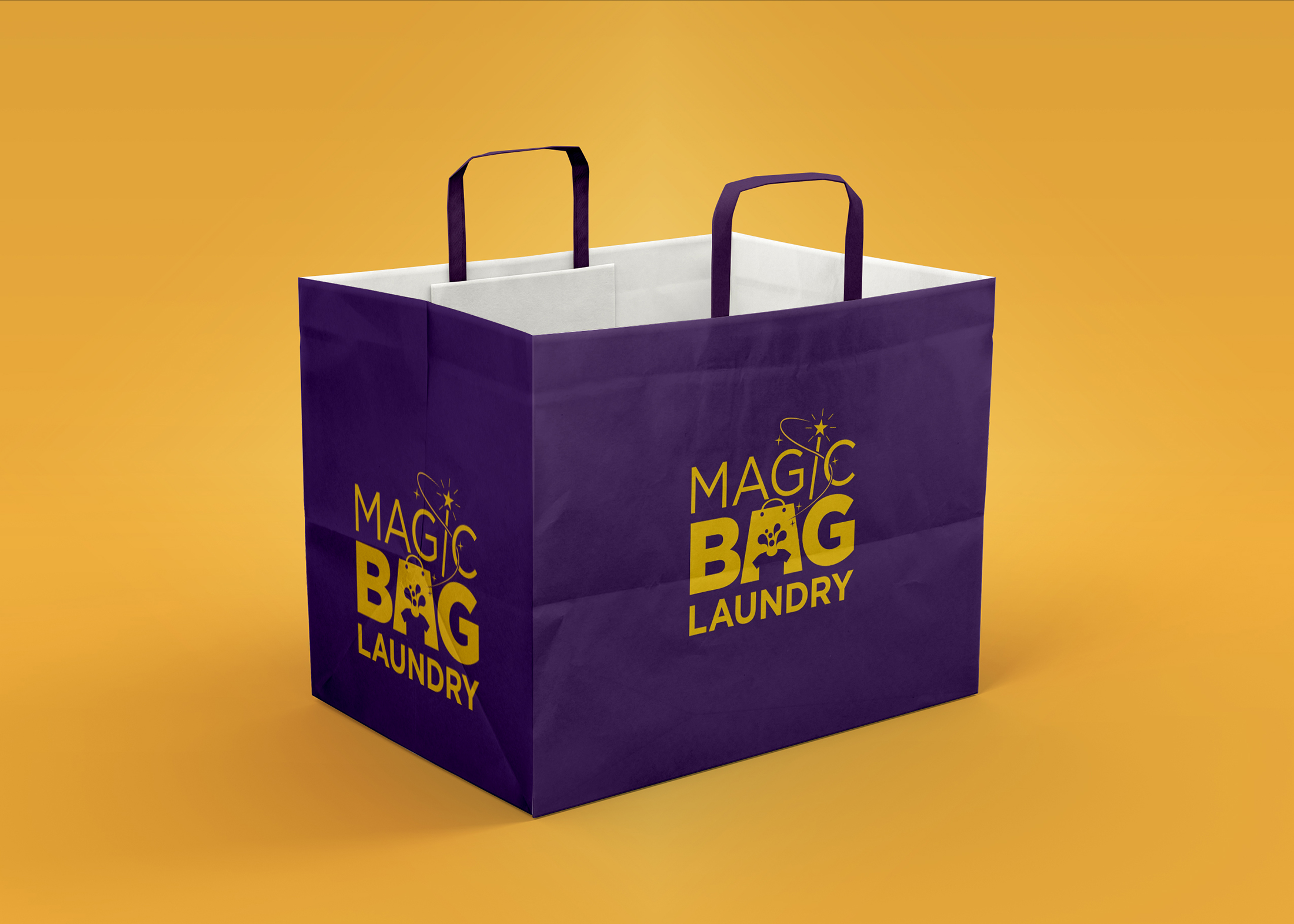 Free Wide Purple Bag Mockup
