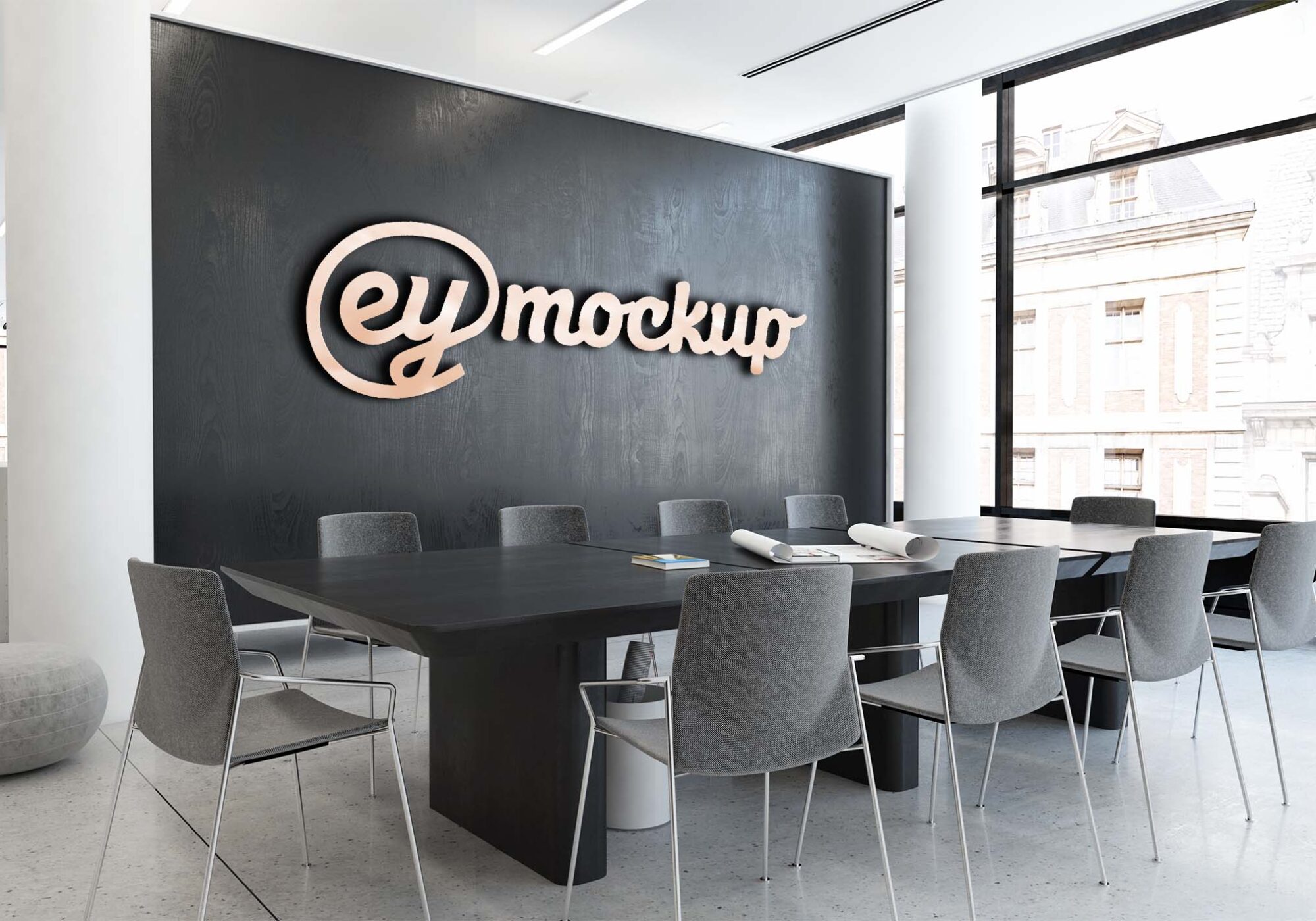 Meeting Room Logo Mockup
