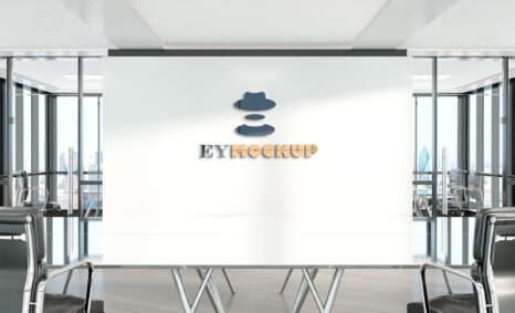 Logo on Office Wall Mockup