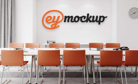 Office Background Logo Mockup